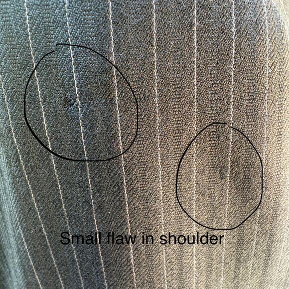 Ralph Lauren Sport Coat Jacket Chest 48” Black Wool Pinstripe Single Breasted - Picture 13 of 13